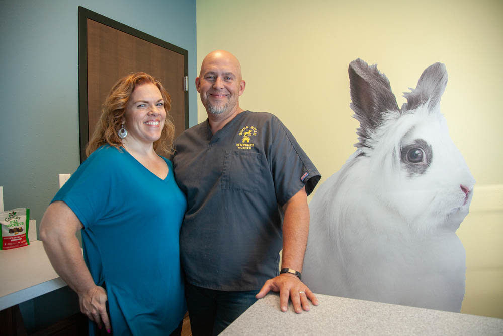CENTER OF CARE: Seven Hills Veterinary Clinic, led by Sarah and Dr. Ryan Bader, expanded its footprint in Nixa with a new facility in November 2018.